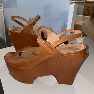 Dries Van Noten Brown Wedge
